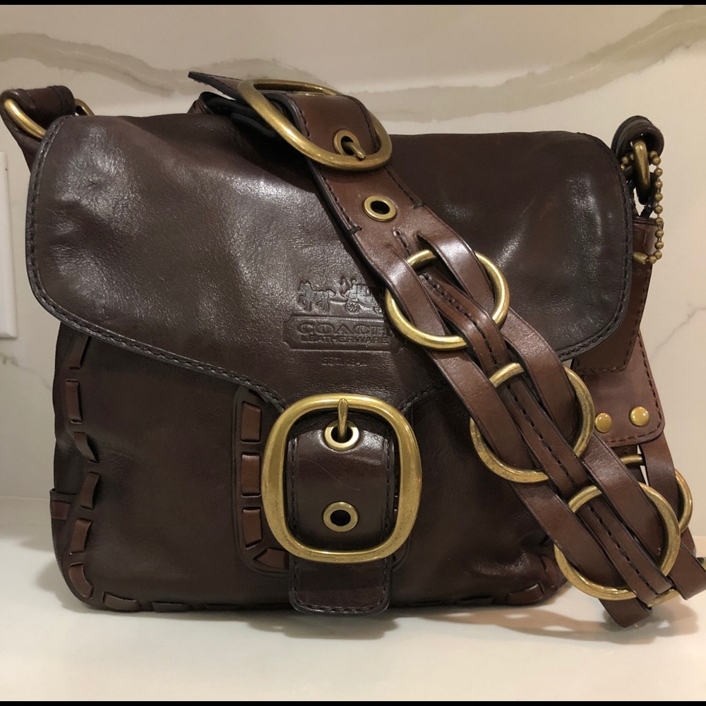 Coach Vintage Brown Tattersall Duffle Bleacker Bag
